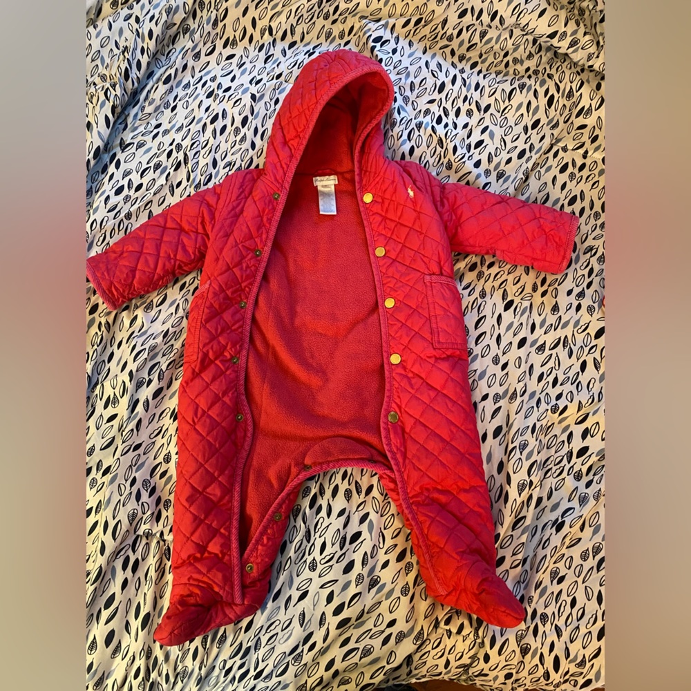 Fleece Lined Ralph Lauren Infant Snowsuit 9M